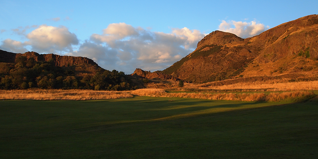 Sunday September 8th (2013) arthur's seat in low sun align=