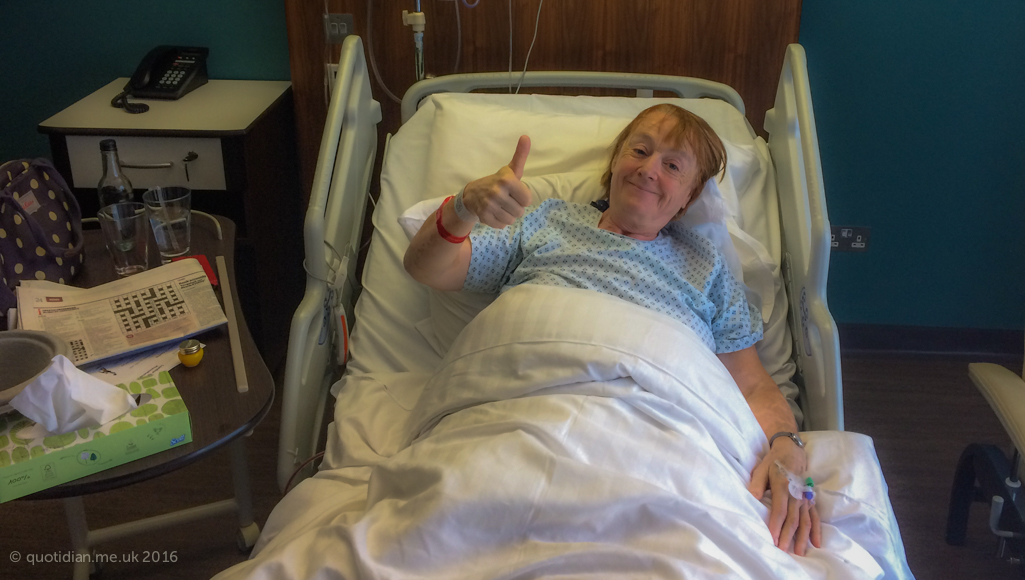 Wednesday November 23rd (2016) twenty four hours after the op width=