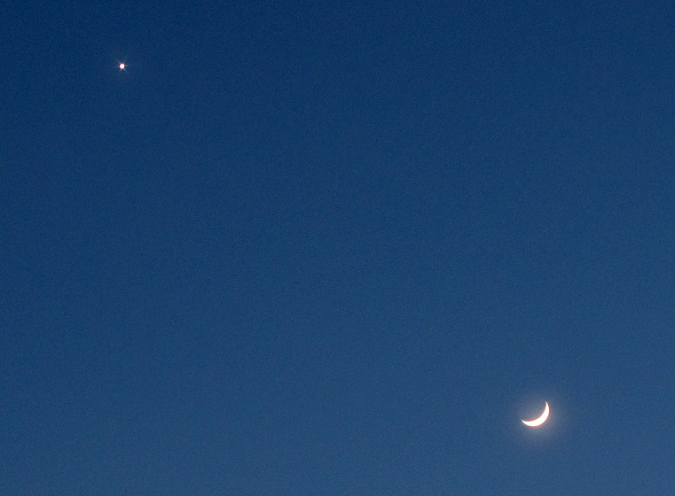 Wednesday January 28th (2009) venus and the moon align=