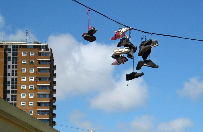 Tuesday July 15th (2008) shoes on a wire align=