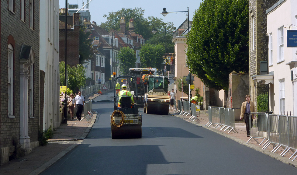 Wednesday August 3rd (2011) resurfacing the road align=