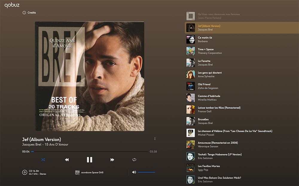 Tuesday July 28th 2026&nbsp;qobuz (my chanson playlist)