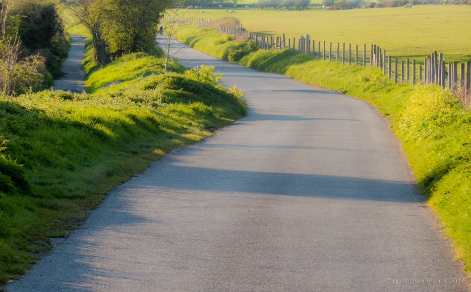 Sunday April 24th (2016) the footpath the motor road align=