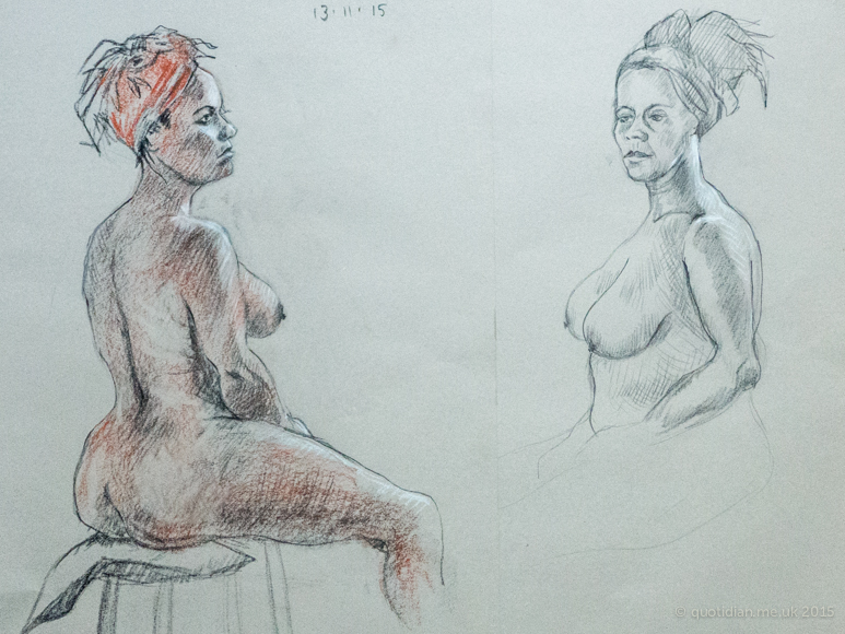 Friday November 13th (2015) todays life drawings align=