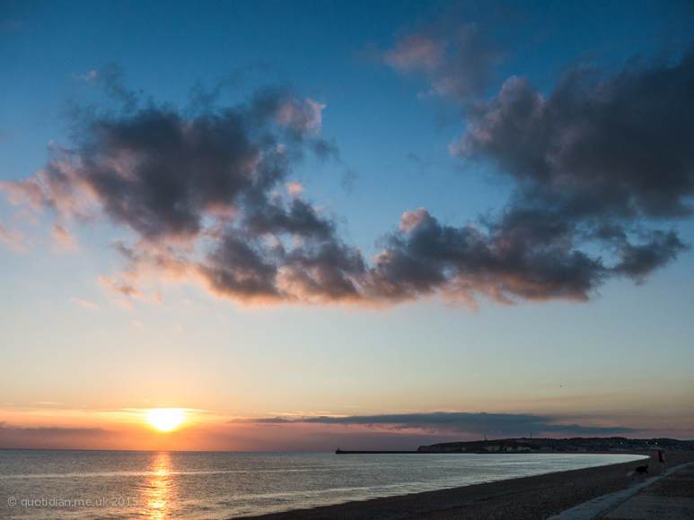 Saturday October 10th (2015) sunset across the bay align=