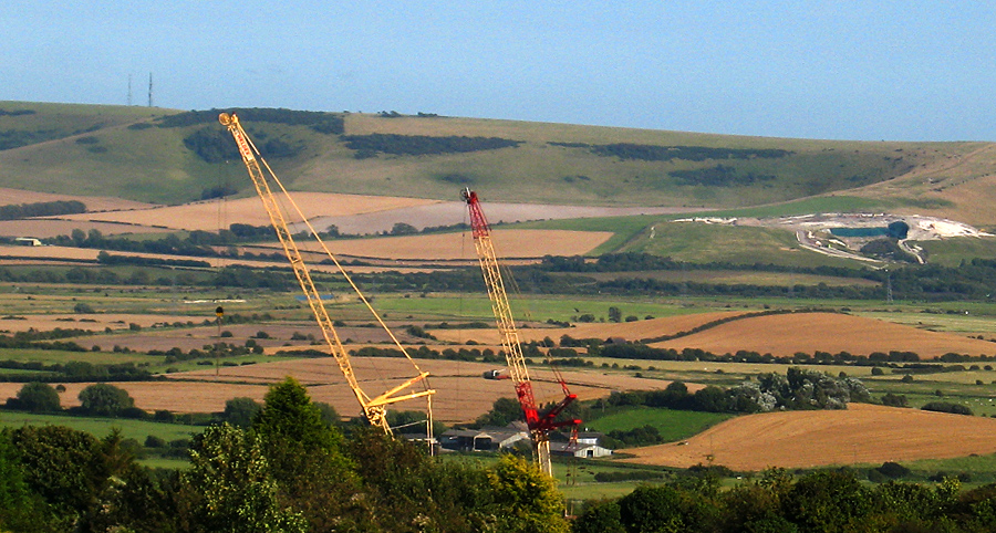 Tuesday August 7th (2007) two cranes (2) align=