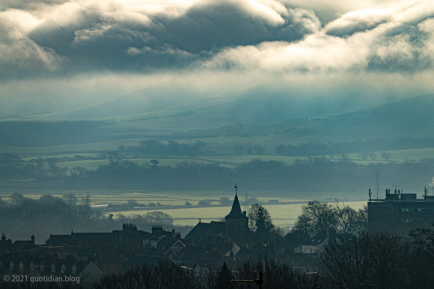 Friday February 5th (2021) low cloud over firle beacon align=