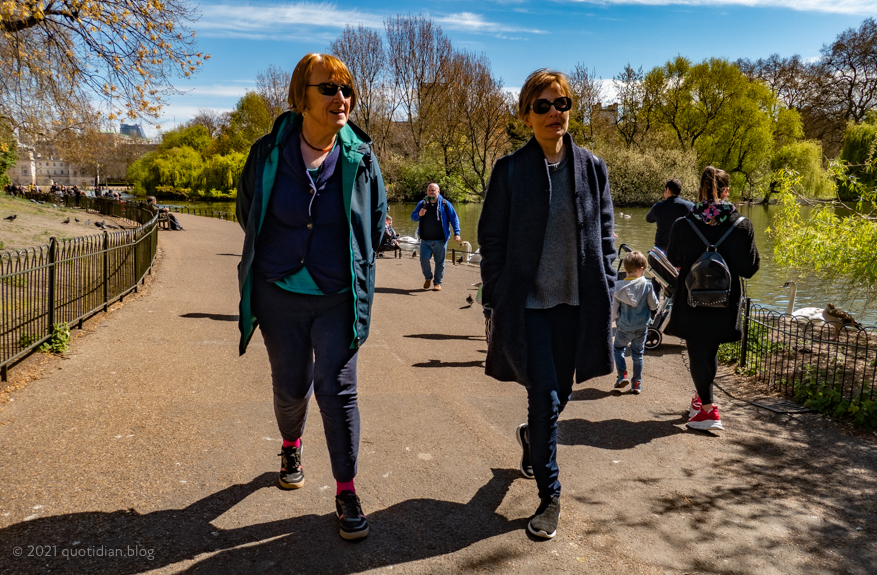 Sunday April 18th (2021) walking in st. james's park with Jo align=