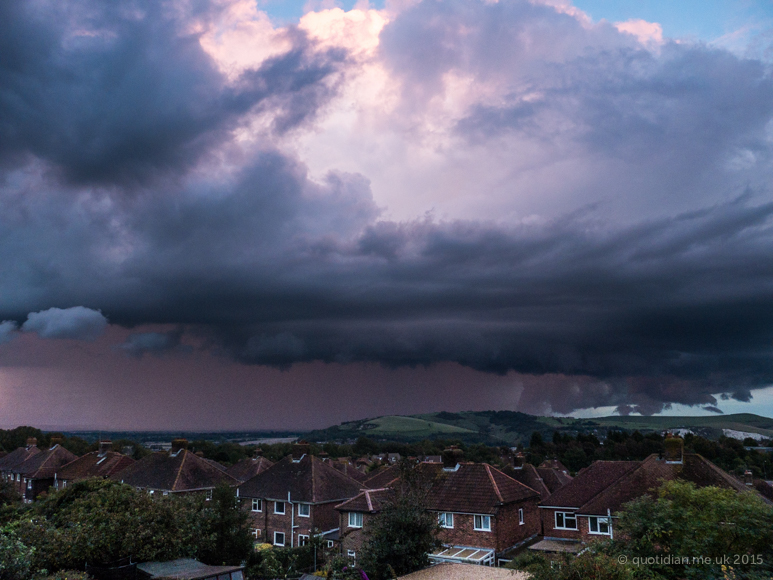 Saturday September 19th (2015) brown sky at night align=