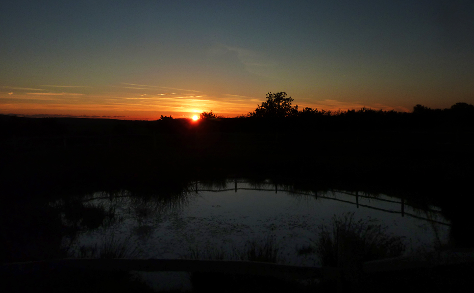 Thursday October 21st (2010) sunset over the pond align=