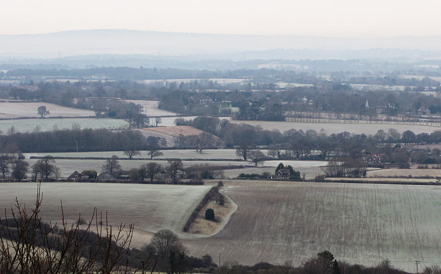 Saturday January 3rd (2009) grey frosty landscape align=