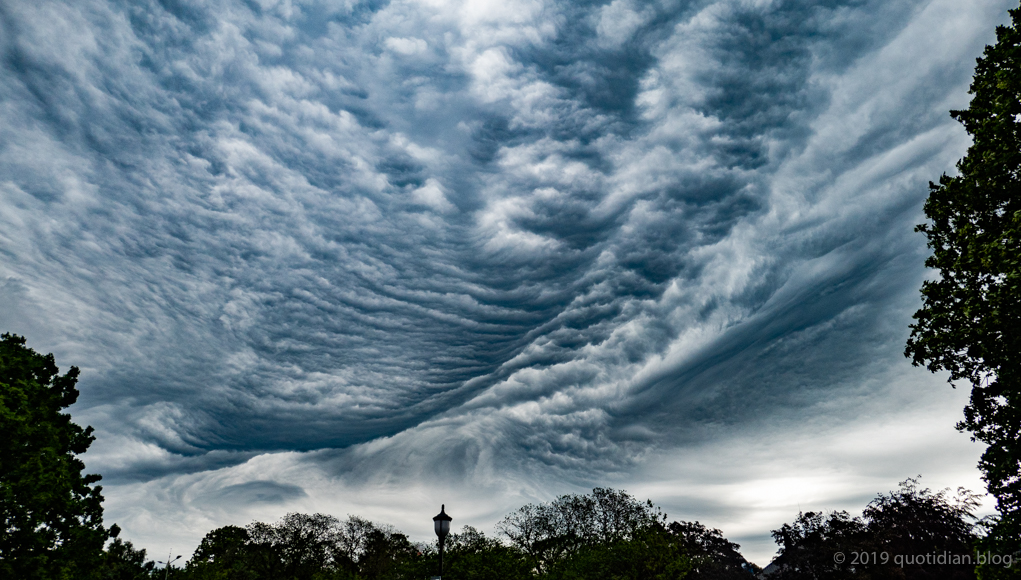 Monday June 10th (2019) strange clouds align=