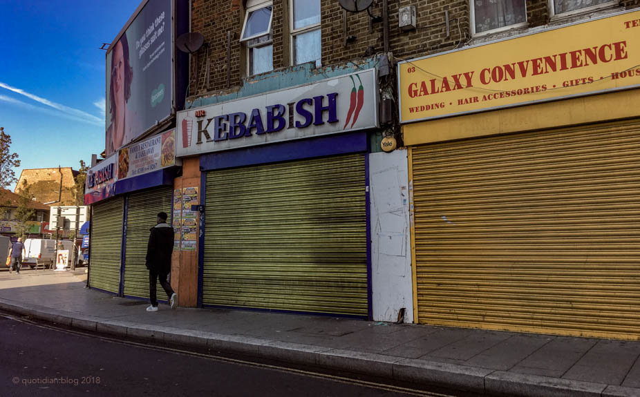 Tuesday October 16th (2018) shuttered south london align=
