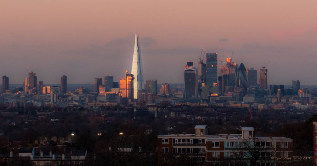 Saturday February 3rd (2018) sunset over london align=