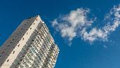 tower block and cloud