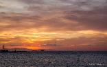 sunset in paros harbour