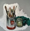 Sat 22nd<br/>brushes, turps jar and rag