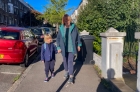 Wed 9th<br/>walking to school